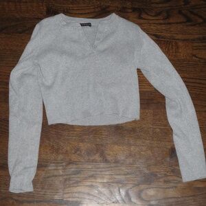 Grey Brandy Melville cropped sweater